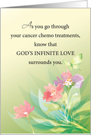 Cancer Chemo Religious Support Greenery Flowers and Butterfly card