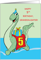 Granddaughter 5th Birthday Dinosaur card