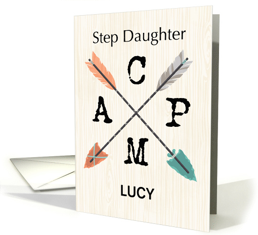 Step Daughter Camp Personalize Name Arrows card (1780580)