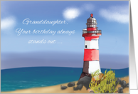 Granddaughter Birthday Coastal Lighthouse card
