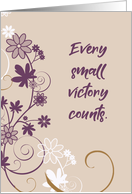 12 Step Recovery Encouragement Swirls on Tan and Brown card