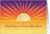 12 Step Recovery Sun New Day Encouragement card