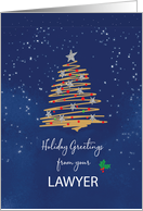 From Lawyer Christmas Tree on Navy card