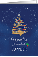 For Supplier Christmas Tree on Navy card