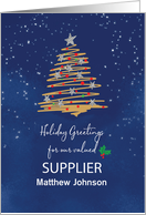 For Supplier Christmas Tree Customizable Name card