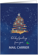 From Mail Carrier Christmas Tree on Navy card