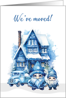 Weve Moved and Happy Holiday Announcement with Gnomes card