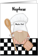 Nephew Birthday Whimsical Gnome Chef Cooking card