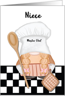 Niece Birthday Whimsical Gnome Chef Cooking card