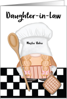 Daughter in Law Birthday Whimsical Gnome Baker Baking card