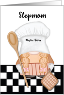Stepmom Birthday Whimsical Gnome Baker Baking card