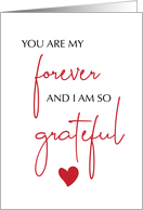Our Anniversary Grateful for Forever Love card