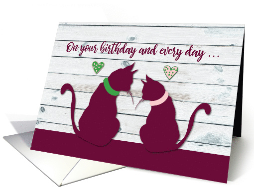 Husband Birthday Cat Eyes for You card (1821292)