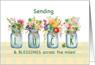 Across the Miles St. Patricks Day Luck and Blessings Wildflowers card