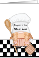 Daughter in Law Mothers Day Whimsical Gnome Kitchen Queen card