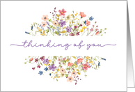 Thinking of You Surrounded by Delicate Wildflowers card