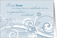 Wedding Anniversary to Widow After Death Custom Name Thinking of card