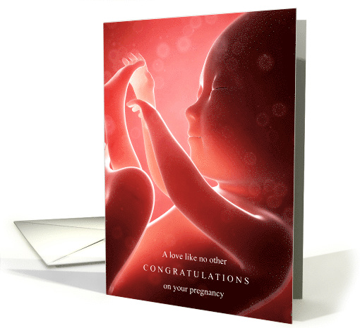 Adorable Baby in Utero Pregnancy Congratulations card (1723850)