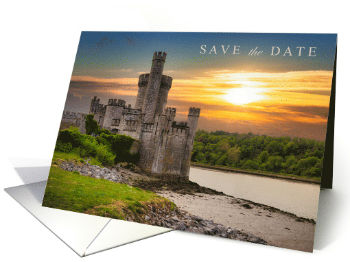 Save the Date with Medieval Castel at Sunset card (1779160)