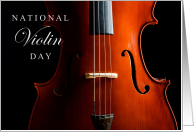 National Violin Day December 13th with Instrument Closeup card