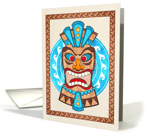 Screaming Wild Tiki Head Party Invitation card (1617324)