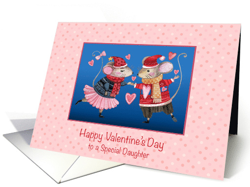 Valentine Pink Mice Dancing for Daughter card (1666450)