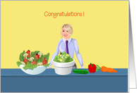 Registered Dietitian Congratulations with Vegetables card