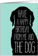 Happy Birthday from Me and the Dog Blank Inside card