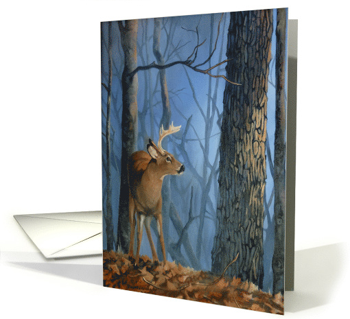 For Dad Father's Day with a Deer in the forest card (1631984)