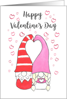 Happy Valentines Day Adorable Gnome Couple Hearts card