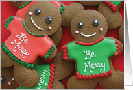 Merry Christmas Gingerbread Holiday Cookies card