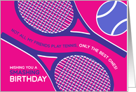 Tennis Happy Birthday Pink card