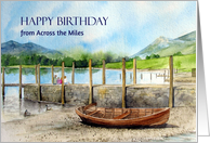 From Across the Miles on Birthday Watercolor Derwentwater Lake England card