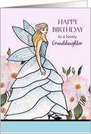 For Granddaughter on Birthday Fairy Princess Pen Ink Illustration card