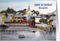 For Grandfather on Retirement Portsmouth Harbor Landscape Painting card