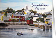 Congratulations on Your New Home Portsmouth Harbor Landscape Painting card