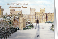 For Christopher Happy New Year Windsor Castle England Painting card