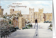 From All of Us Wedding Anniversary Windsor Castle England Painting card