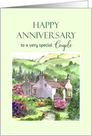 For Couple on Anniversary Rydal Mount Garden England Painting card