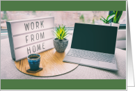 Congratulations New Job Working Remotely from Home card