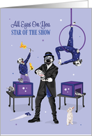 Birthday for Kids Dalmatian and Cat Magician Star of the Show card