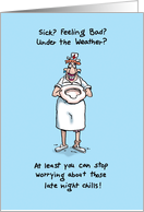 Under the Weather Funny Get Well card