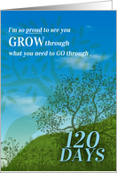 120 Days of Sobriety Congratulations Summer Meadow card