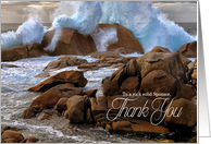 Rock Solid Sponsor Thank You Crashing Ocean Waves card