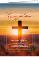Newly Ordained into a Religious Life Sunset Cross Bible Scripture card