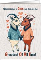 Gay Parents Wedding Anniversary GOATS Greatest Of All Time card