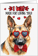 Valentine’s Day German Shepherd Dog Made for Loving You card