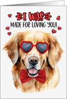 Valentine’s Day Golden Retriever Dog Made for Loving You card