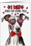 Valentine’s Day Greyhound Dog Made for Loving You card