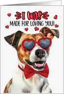 Valentine’s Day Jack Russell Terrier Dog Made for Loving You card